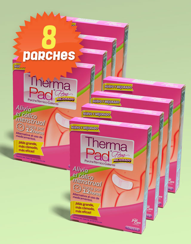 Therma Pad Fem 3 Parches Termicos para El Alivio De Los Cólicos  Menstruales, Kit mensual 3 Parches, 20 x 9.5 cms, abarca Todo el Vientre  bajo, Alivio sin medicamentos por 12 hrs. (